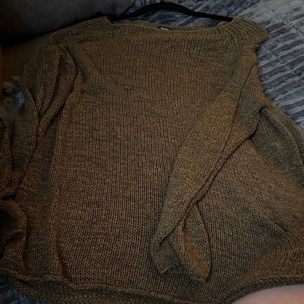 American Apparel Olive Women's Crew Neck Sweater